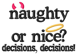 Naughty Or Nice Embroidery Designs, Machine Embroidery Designs at ...
