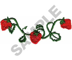 STRAWBERRY VINE BORDER Embroidery Designs, Machine Embroidery Designs