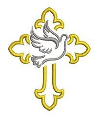 CROSS AND DOVE Embroidery Design | EmbroideryDesigns.com