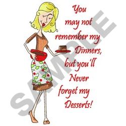 Never forget my desserts embroidery designs machine embroidery designs
