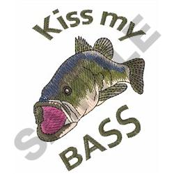  Kiss My Bass with Fish Fisherman 3D Embroidered