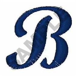 Bold Script Font B Embroidery Design | EmbroideryDesigns.com