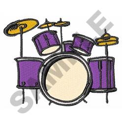 DRUM SET Embroidery Design | EmbroideryDesigns.com