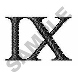 ROMAN NUMERAL ALPHABET IX Embroidery Designs, Machine Embroidery