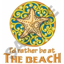 RATHER BE AT THE BEACH Embroidery Designs Machine Embroidery Designs