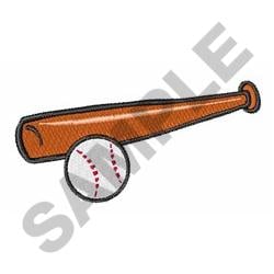 Baseball And Bat Embroidery Design 