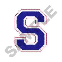 Three Color Athletic Alphabet Font S Embroidery Design ...