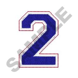 Three Color Athletic Number Font 2 Embroidery Design ...