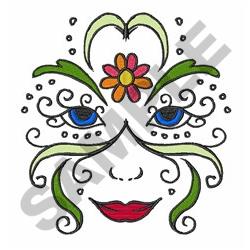 Womans floral face embroidery designs machine embroidery designs at