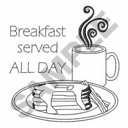 Breakfast Served All Day Embroidery Designs, Machine Embroidery Designs