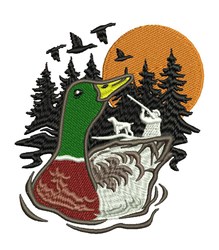 MALLARD DUCK HUNTING Embroidery Design | EmbroideryDesigns.com