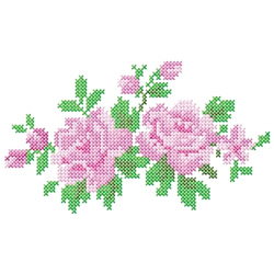 Rose cross stitch pattern free embroidery design - Machine embroidery  community