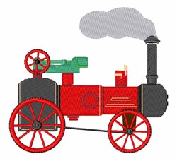 Tractor Steam Engine Embroidery Design | EmbroideryDesigns.com