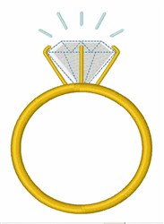 Engagement Ring Embroidery Design | EmbroideryDesigns.com