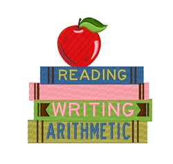 Reading Writing Arithmetic Embroidery Design | EmbroideryDesigns.com
