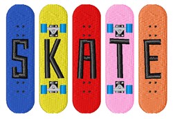 Skateboard Border Embroidery Design | EmbroideryDesigns.com