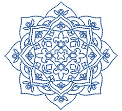 Fleur De Lis Mandala Embroidery Design | EmbroideryDesigns.com