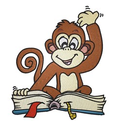 Monkey reading embroidery designs machine embroidery designs at Monkey reading embroidery designs machine embroidery designs at