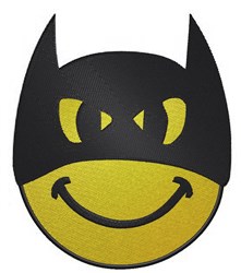 Batman Smiley Face Embroidery Design 