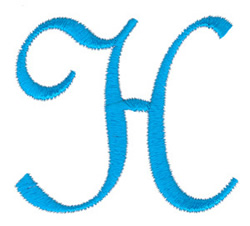Classic monogram letter h embroidery designs machine embroidery