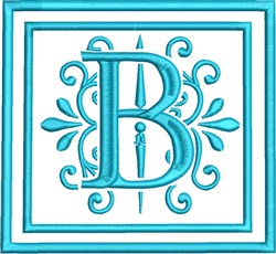 B Monogram Embroidery Design | EmbroideryDesigns.com