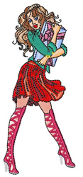 Sexy women with gift embroidery designs machine embroidery designs at