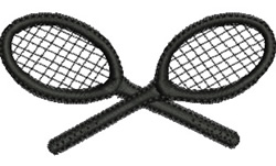 Tennis Racquets Embroidery Design | EmbroideryDesigns.com