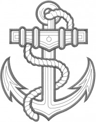 Anchor Outline Embroidery Anchor Outline Embroidery