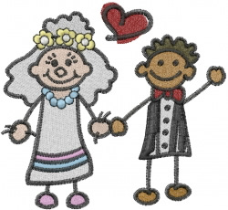 Bride and groom embroidery designs machine embroidery designs at