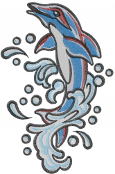Jumping Dolphin Applique For Kids Embroidery Jumping Dolphin Applique For Kids Embroidery