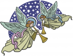 Angels trumpets embroidery designs machine embroidery designs at Angels trumpets embroidery designs machine embroidery designs at