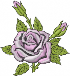 Pink Rose Embroidery Design | EmbroideryDesigns.com