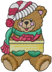 Christmas Teddy Embroidery Design | EmbroideryDesigns.com