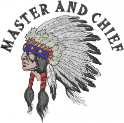 Master And Chief Embroidery Design | EmbroideryDesigns.com
