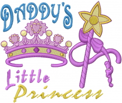 Daddys little princess embroidery designs machine embroidery designs