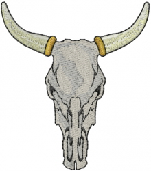 Bull Skull Machine Embroidery Design Bull Skull Machine Embroidery Design