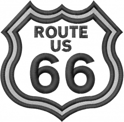 Route 66 Embroidery Design | EmbroideryDesigns.com