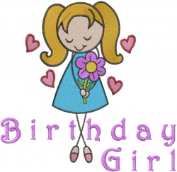 Birthday girl embroidery designs machine embroidery designs at