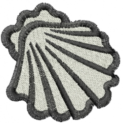 Clam Shell Embroidery Design | EmbroideryDesigns.com