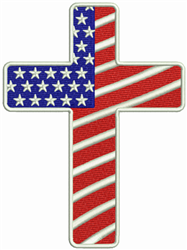 All American Cross Embroidery Design | EmbroideryDesigns.com