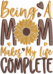 Being A Mom Embroidery Design EmbroideryDesigns