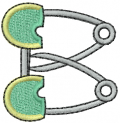 Diaper Pin Font - B Embroidery Design | EmbroideryDesigns.com