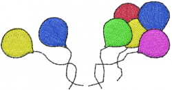 Balloons Embroidery Design | EmbroideryDesigns.com