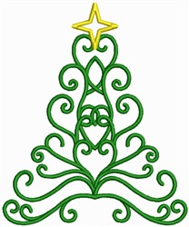 Swirly christmas tree embroidery designs machine embroidery designs at