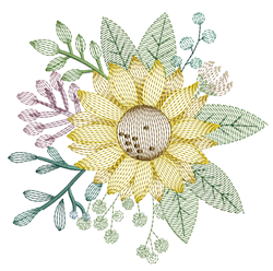 Embroderd Ripple Design Ripple Sunflower Embroidery Design | EmbroideryDesigns.com