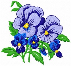 Pansies Embroidery Design | EmbroideryDesigns.com