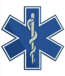 Star Of Life Embroidery Design | EmbroideryDesigns.com