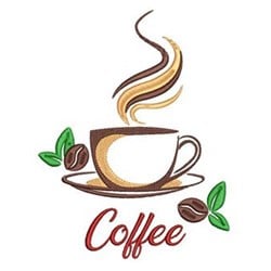 Coffee Embroidery Design | EmbroideryDesigns.com