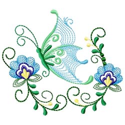 Ripple Butterfly Embroidery Design | EmbroideryDesigns.com