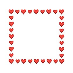 Square Heart Frame Embroidery Design 